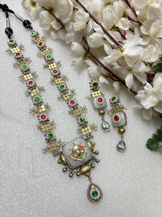 Festive Statement – Green & Ruby Kundan