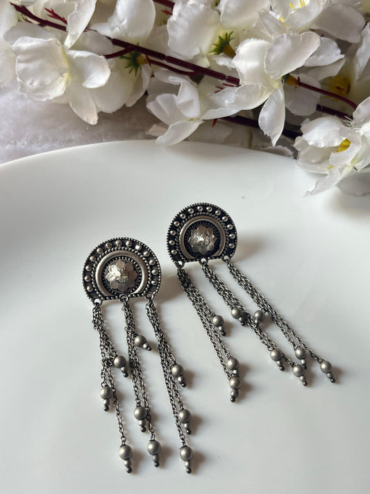 Rajwada Heritage Oxidised Earrings
