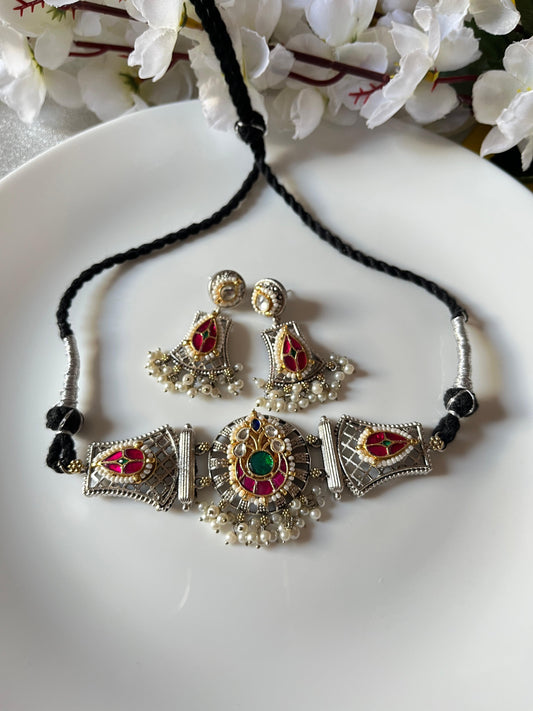 Pearl Drop Rajwada Choker Set🦋
