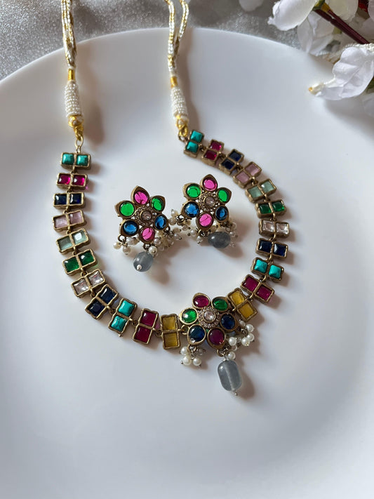 Rajasthani Style Meenakari Jewellery Set