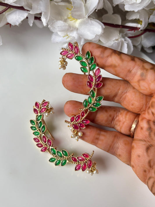 Peacock  Statement Earcuffs