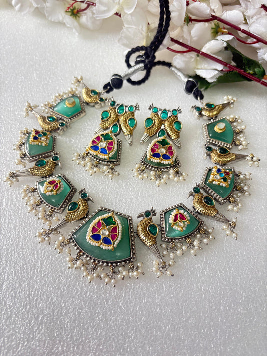 Royal Peacock Meenakari Necklace Set🦋🦋