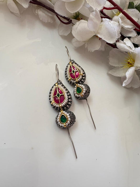 Fusion Elegance Kundan Earcuffs