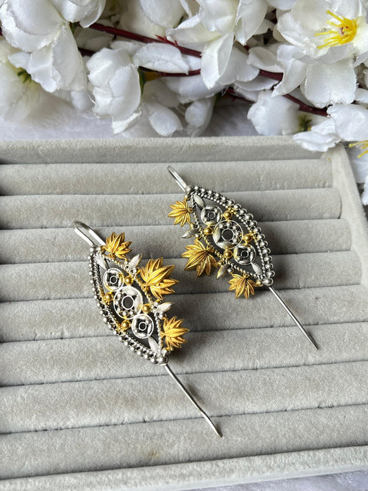 Oxidised Leafy Charm Earrings🦋🦋