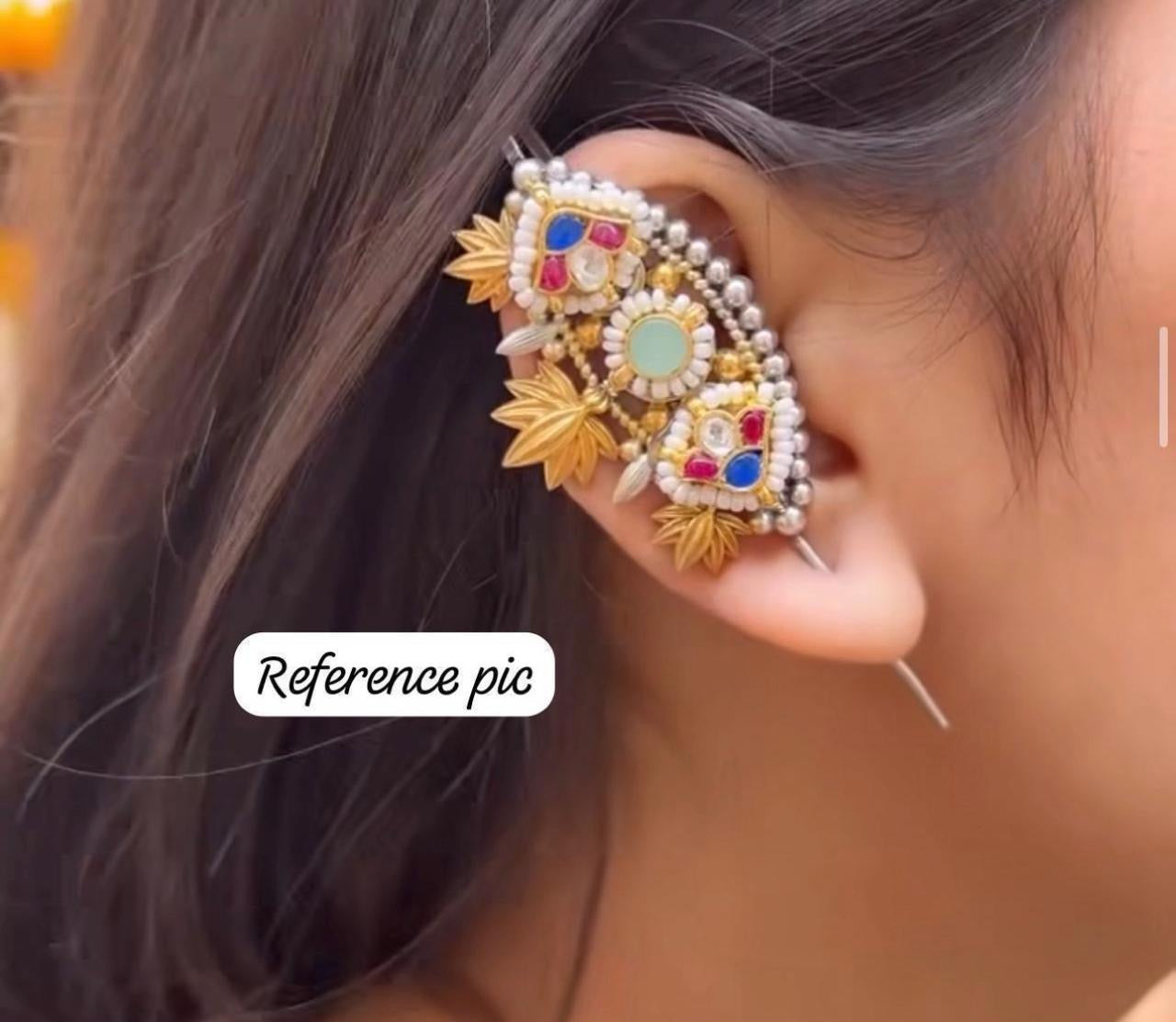 Silver Look Pearl Jhumki