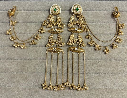 Antique Bridal Side Jhumar Earrings