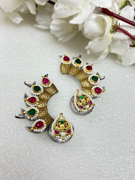 Peacock Inspired Kundan Stone Earrings💖🌸🦋