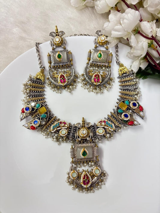Vibrant Kashmiri Elegance: Festive Choker Set