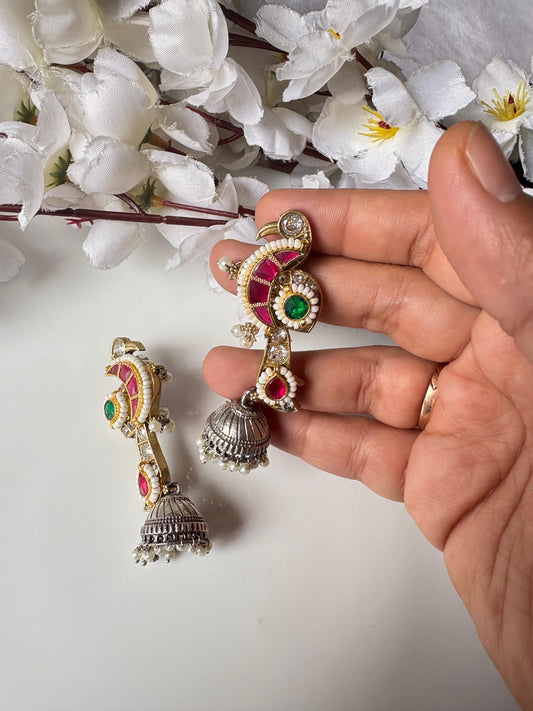 Royal Multi-Stone Jhumka Earrings