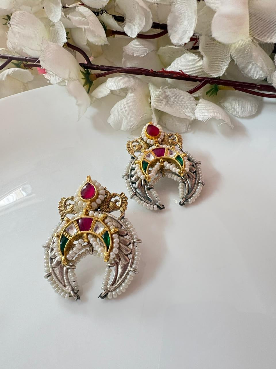 Royal Dual Bird Motif Stud Earrings🦋🦋