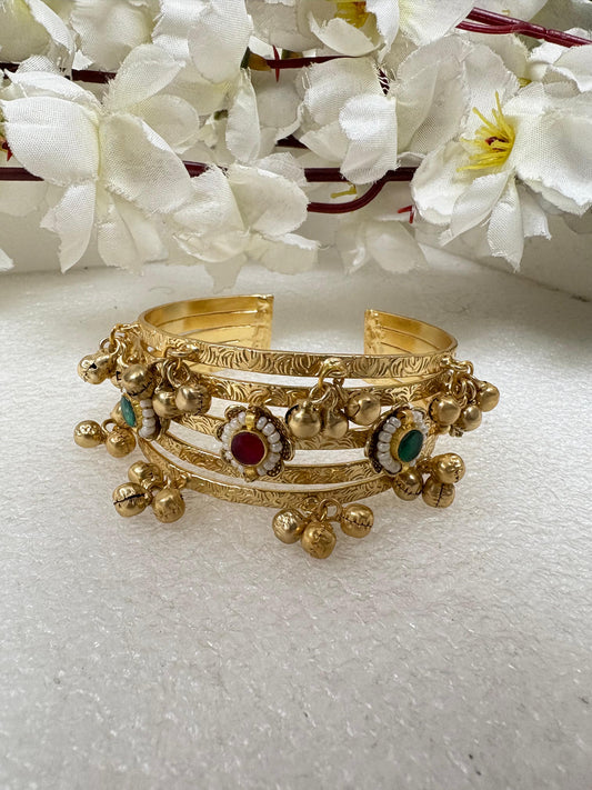 Antique Gold-Plated with Ghungroo bracelet