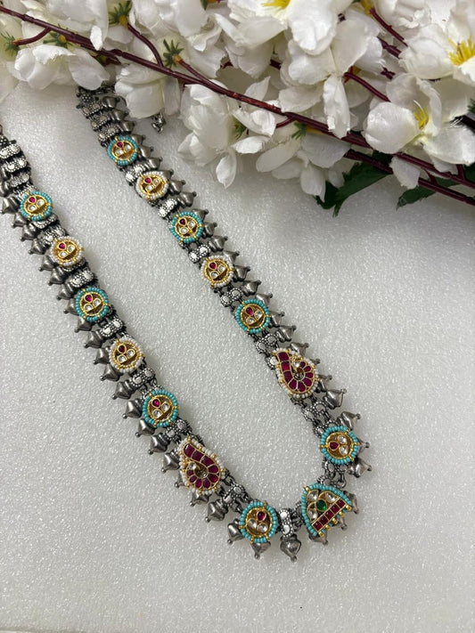 Traditional Handcrafted Peacock Motif Necklace with Earrings 🦋🦋
