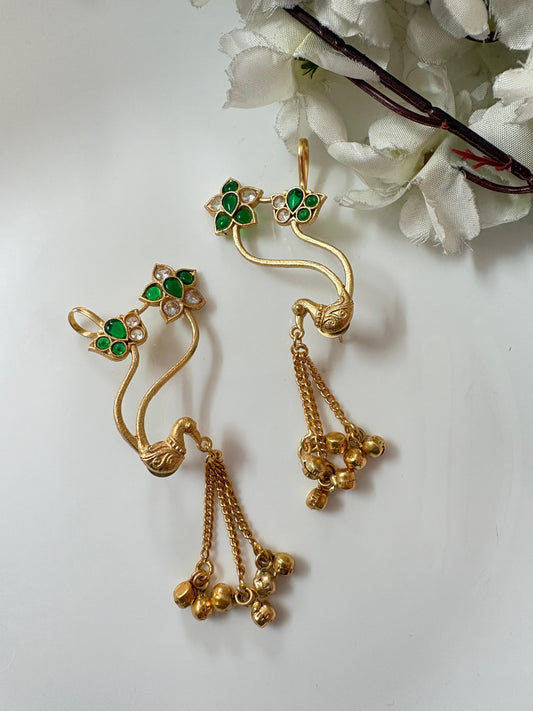 Emerald Grace Peacock Drop Earrings