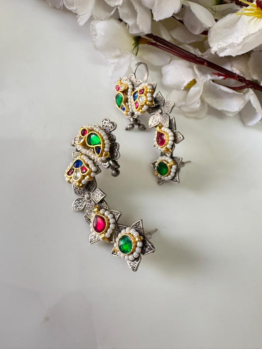 Elegant Kundan Gold Plated Earrings