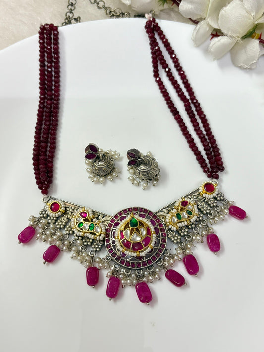 kundan Fusion with round earrings ๐๐