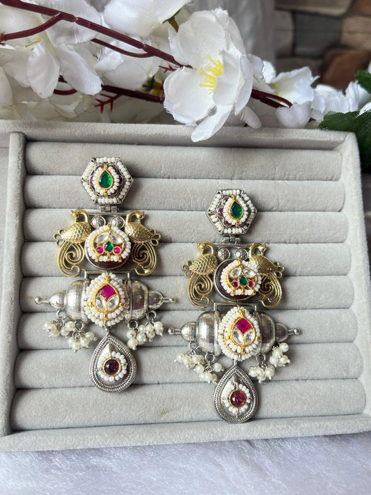 Best Seller – Royal Peacock Oxidized Earrings