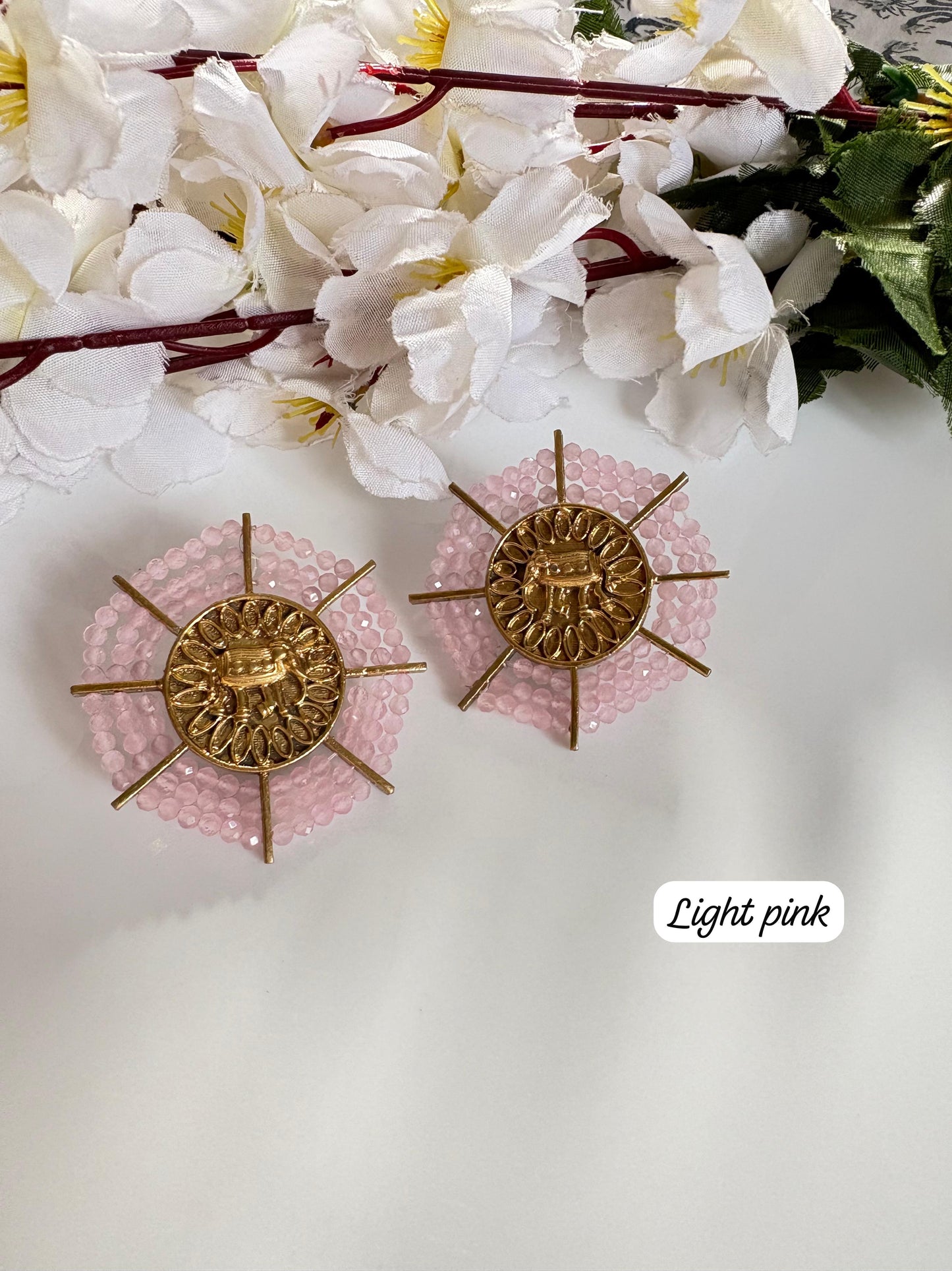 Pink Heritage elephant Stud Earrings