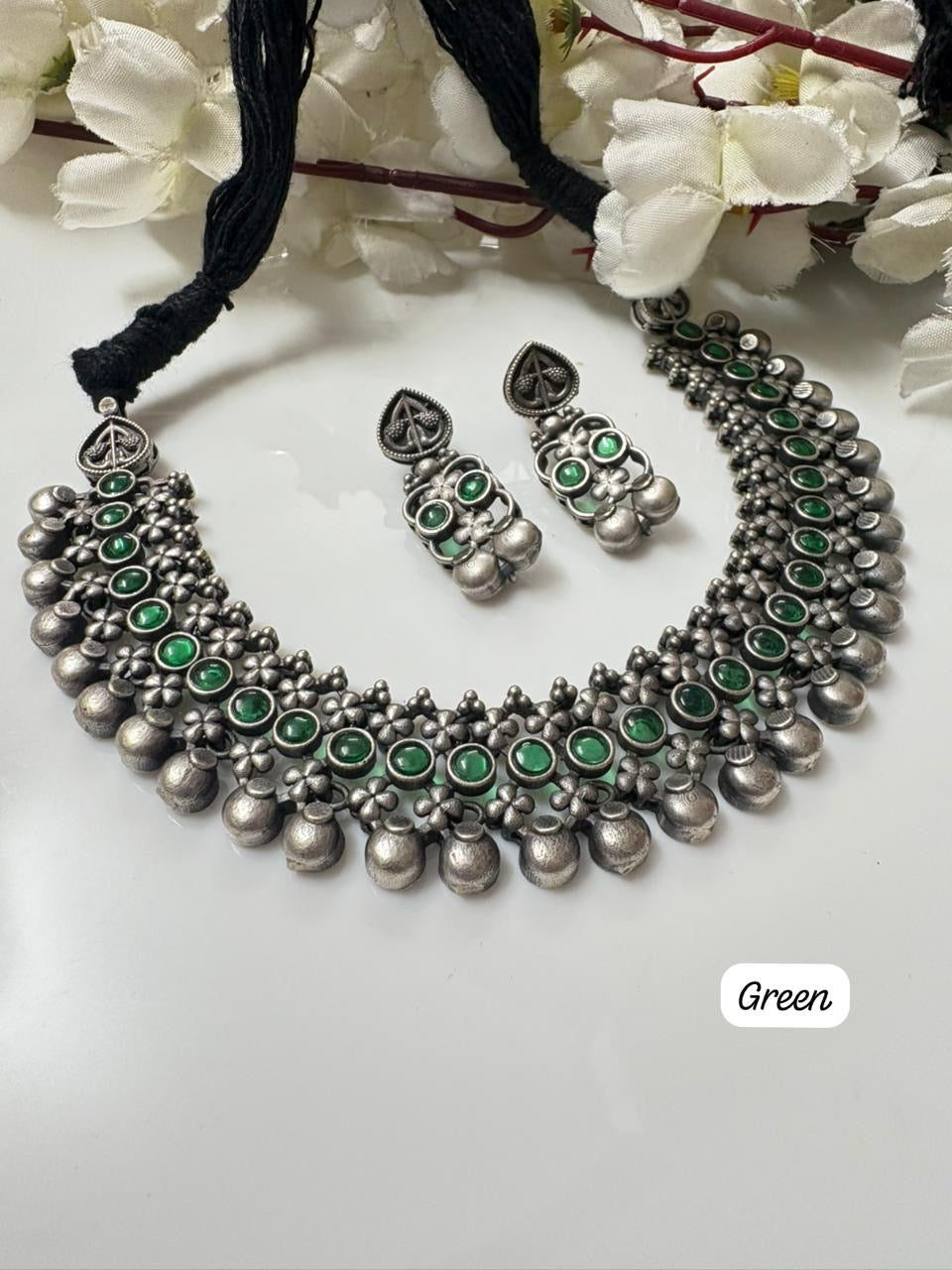 Green  Lotus Silver Set