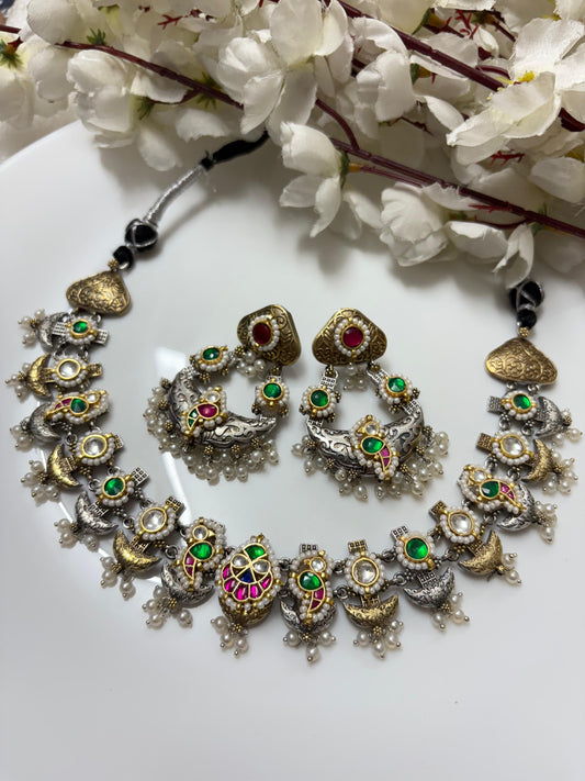 Royal Kundan Choker with Meenakari Detailing