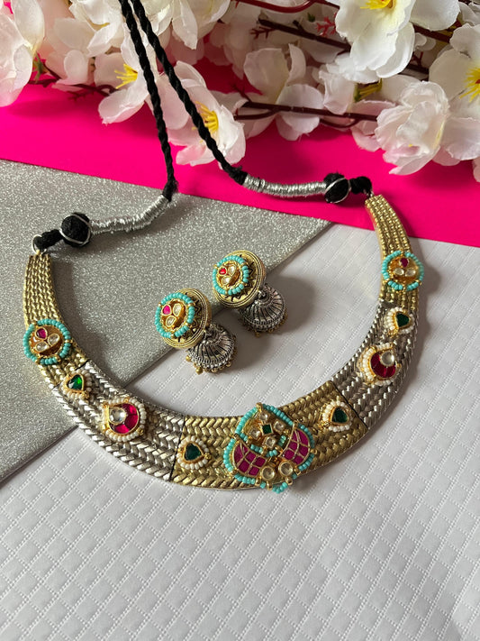 HOT SELLER 🌸Dualtone Kundan Hasli