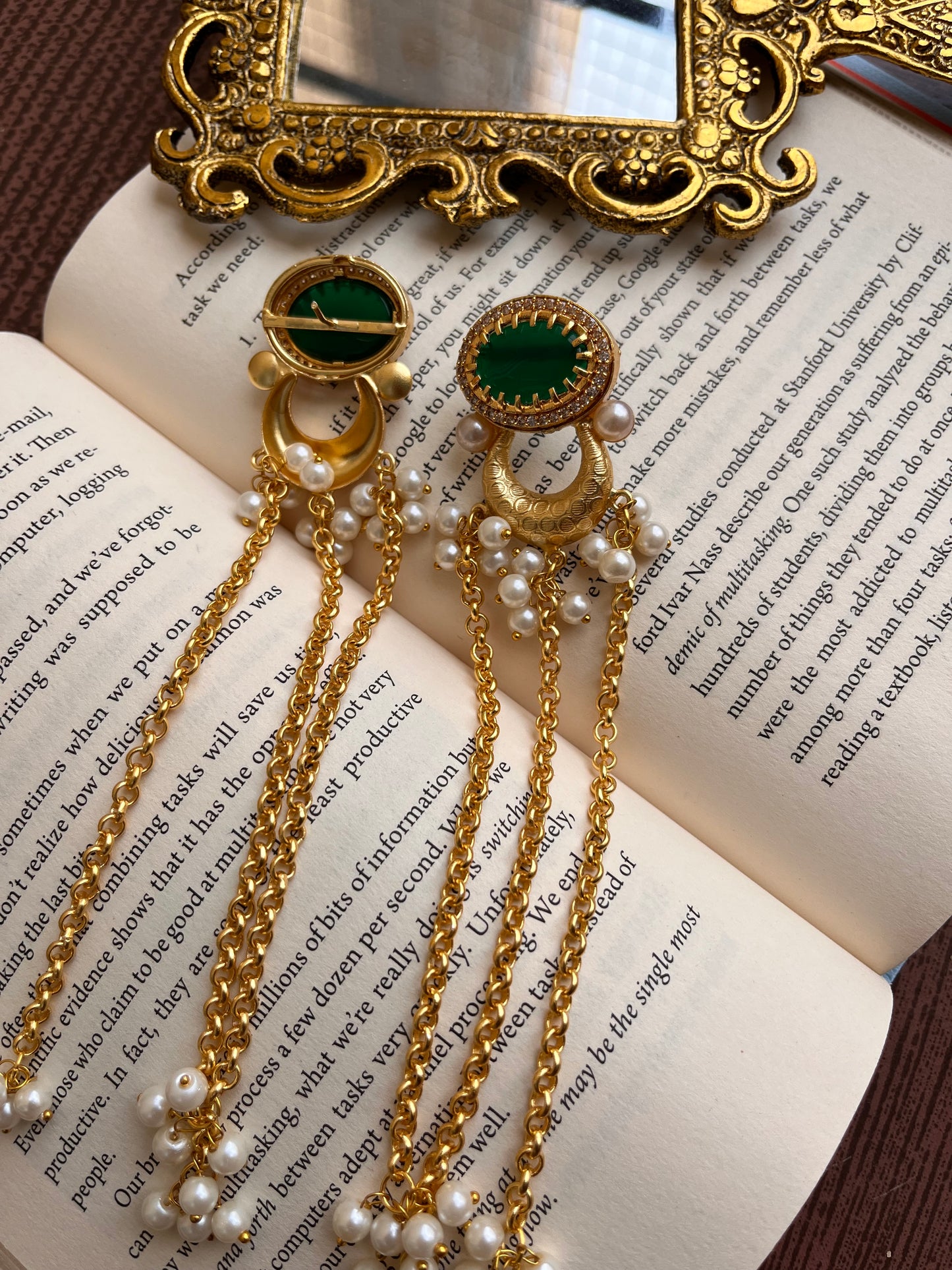 Kashmiri Earrings with pearl 🙈😅😍