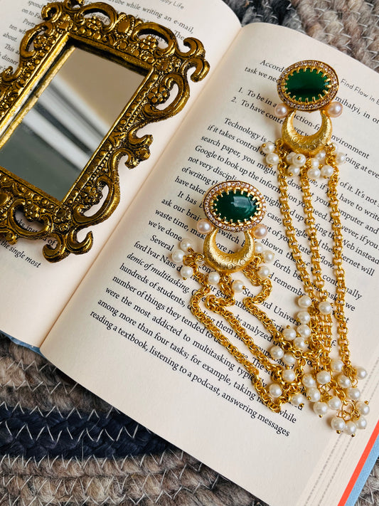 Kashmiri Earrings with pearl 🙈😅😍