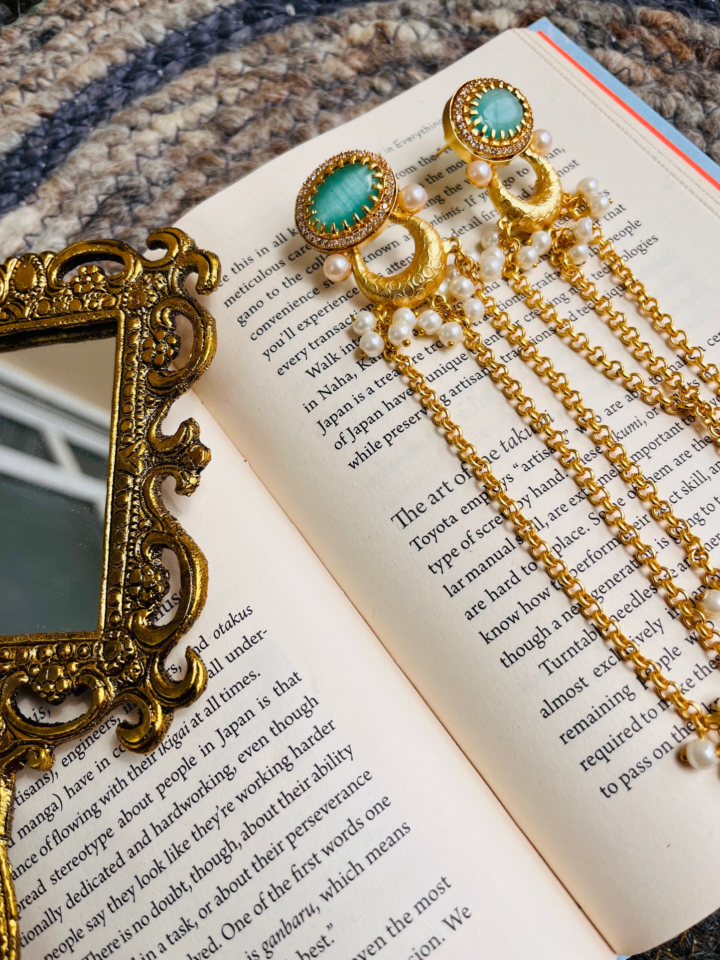 Kashmiri Earrings with pearl 🙈😅😍