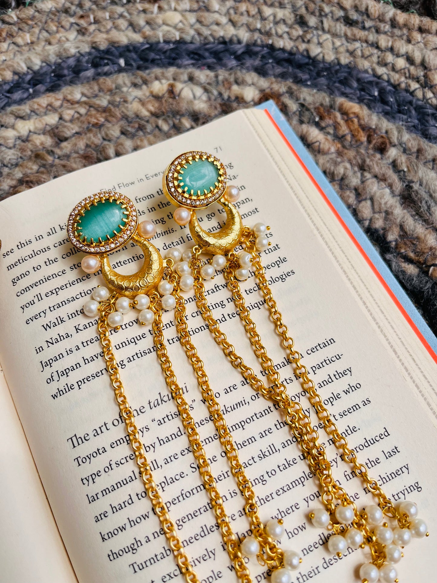 Kashmiri Earrings with pearl 🙈😅😍