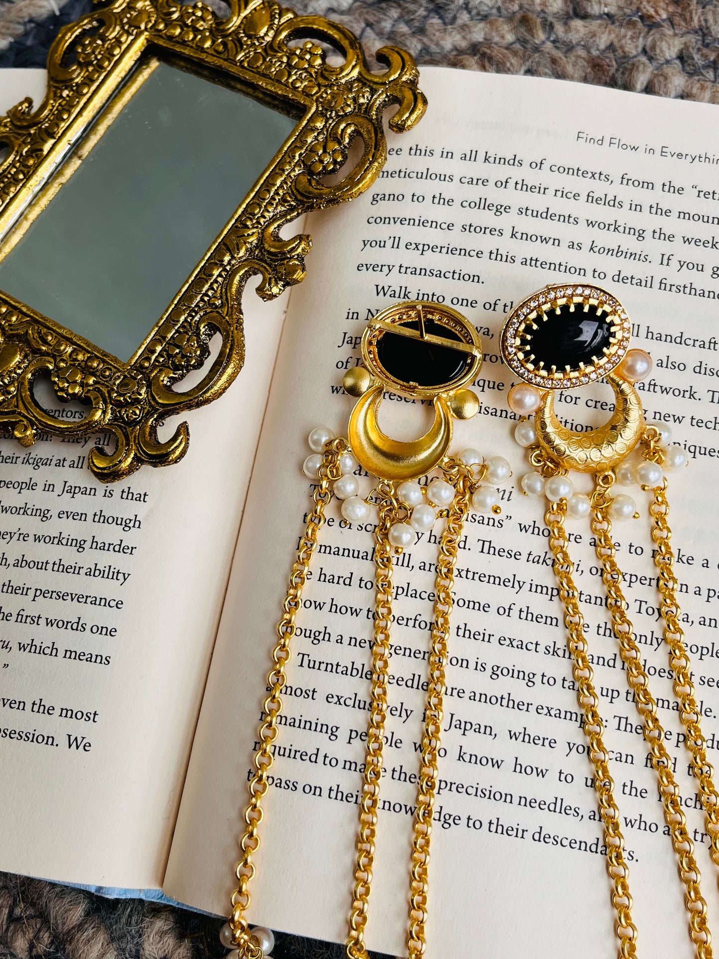 Kashmiri Earrings with pearl 🙈😅😍