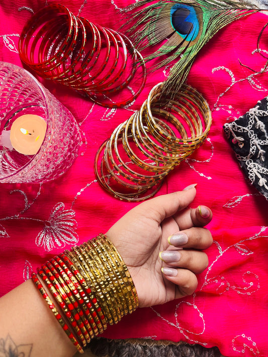 Set of 24 Plain metal bangles