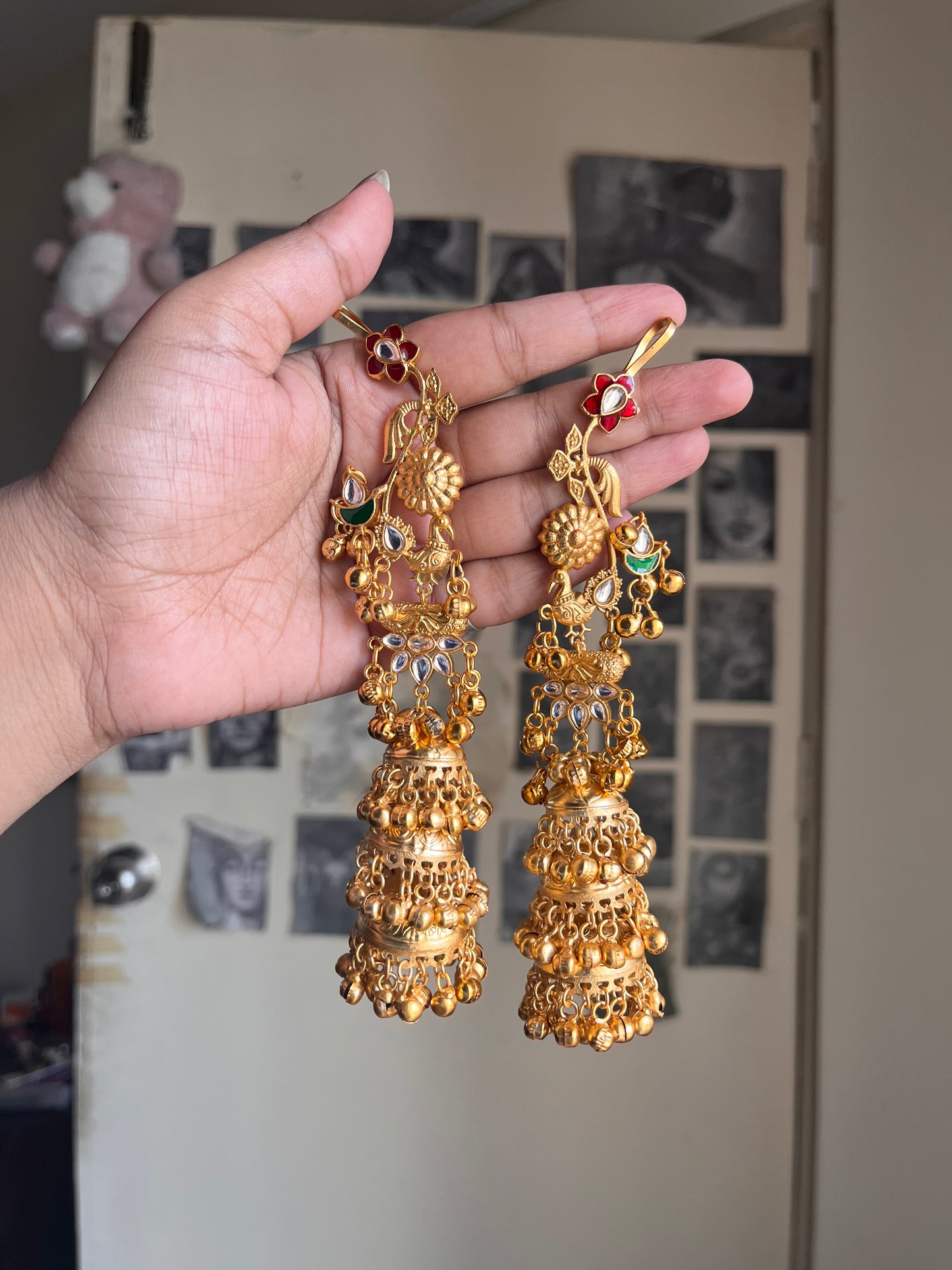 Heritage Gold Look Bridal Earrings🦋🦋🦋
