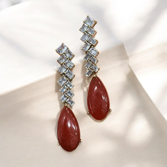 Emerald Rainfall Danglers🦚🦚