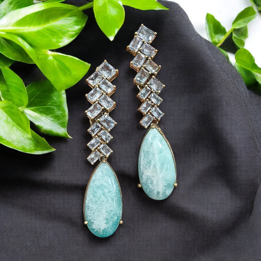 Emerald Rainfall Danglers🦚🦚