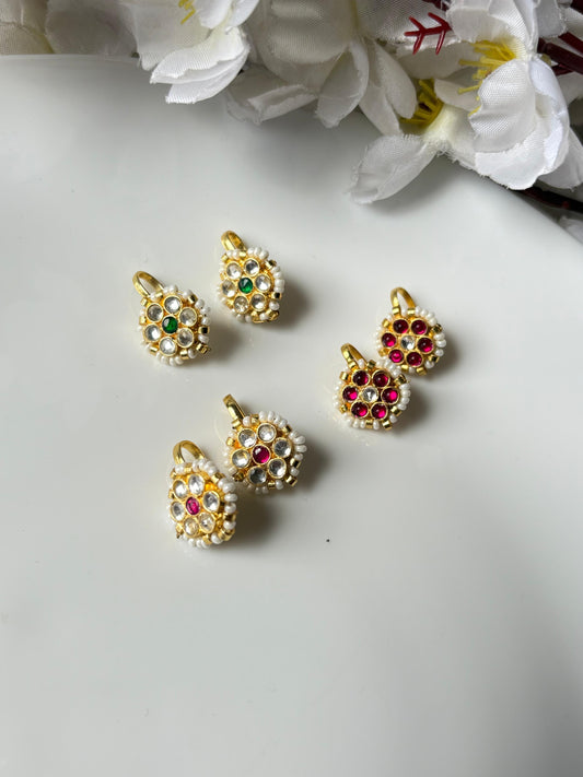 Gold Polish Silver Hoops