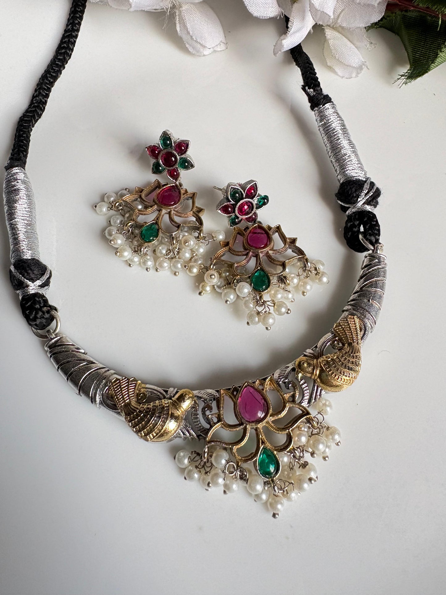 Heritage Peacock Lotus Statement Set
