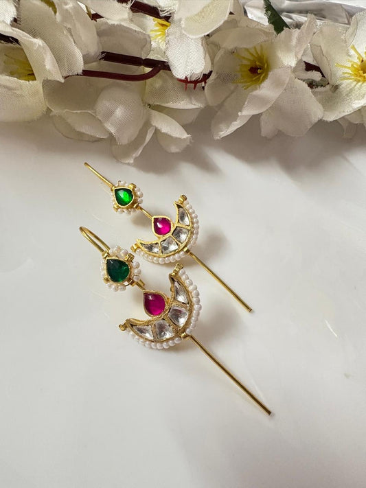 Royal Dual-Tone Chandbali Earrings