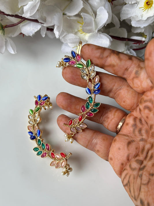 Peacock  Statement Earcuffs
