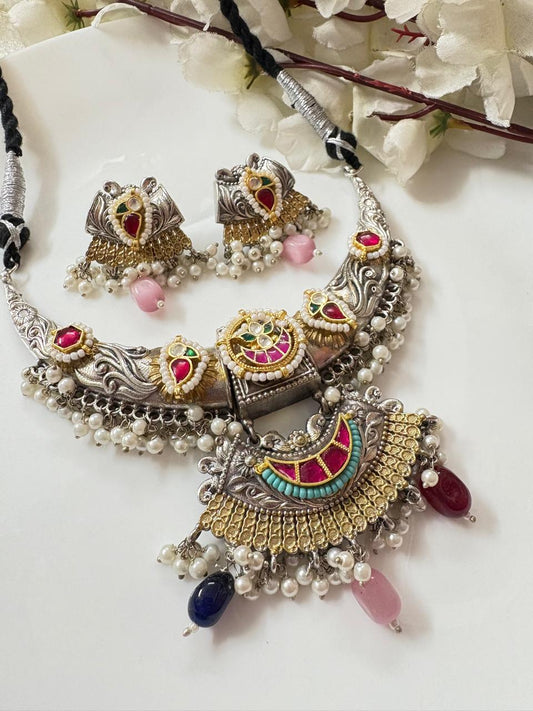 Noor-Kundan Fusion Necklace