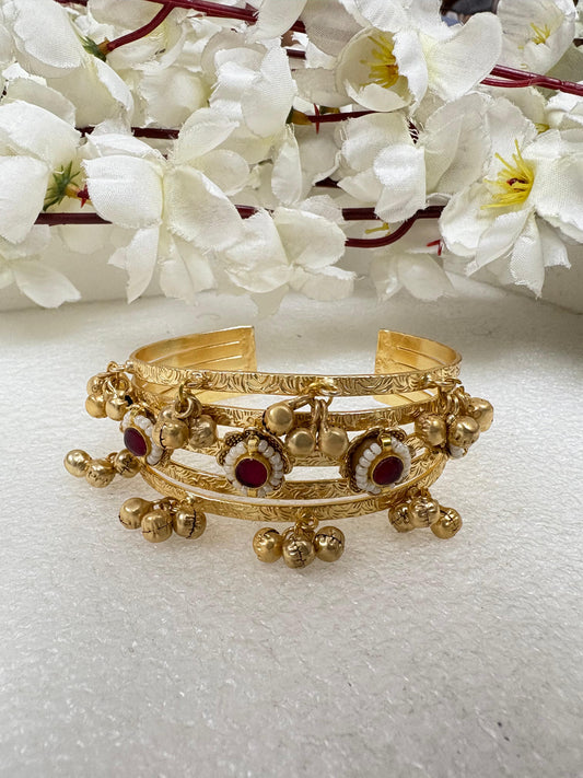 Antique Gold-Plated with Ghungroo bracelet