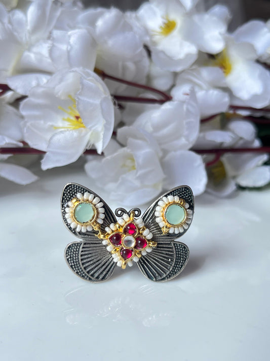 Butterfly Bloom Adjustable Ring💙💙