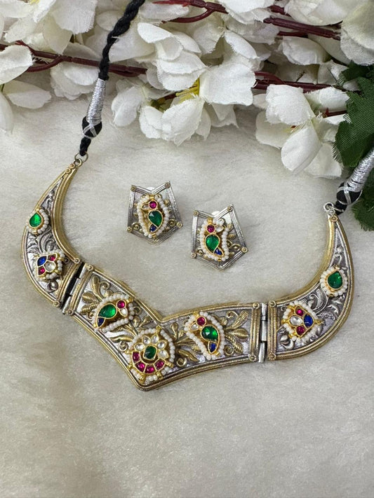 Vibrant Kashmiri Elegance: Festive Choker Set