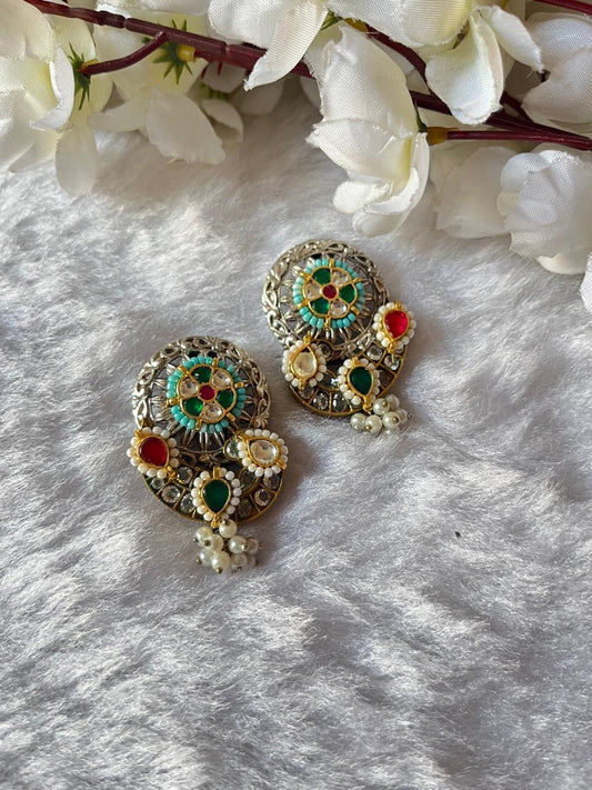 Royal Meenakari Kundan Studs💖💖