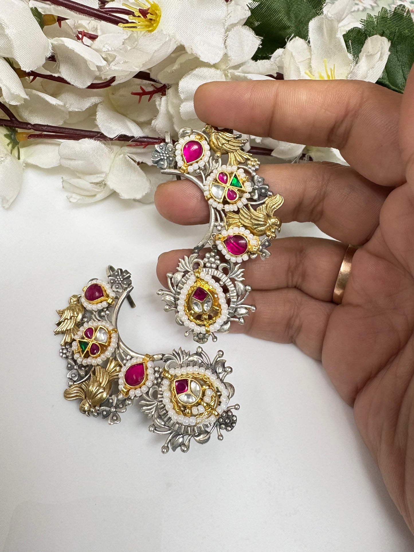 Fusion Kundan Bugadi Earcuffs