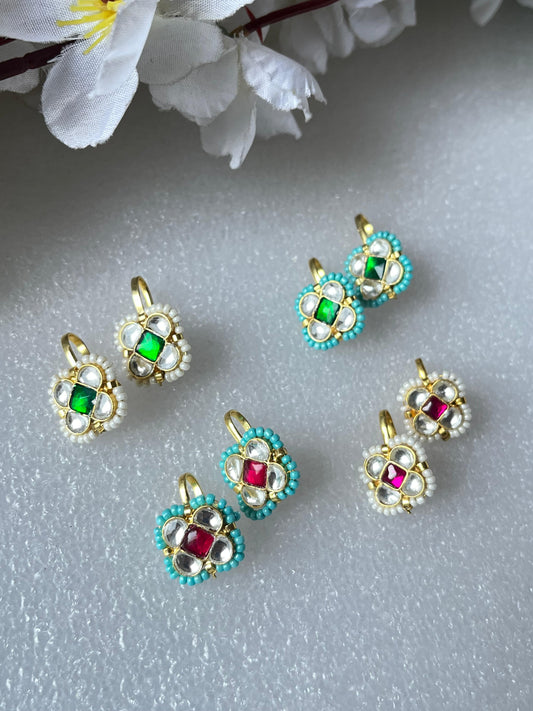 Gold Polish Silver Hoops