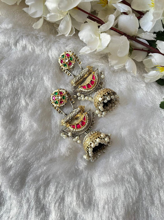 Sheesh Mahal Dualtone Jhumka🌸🌸