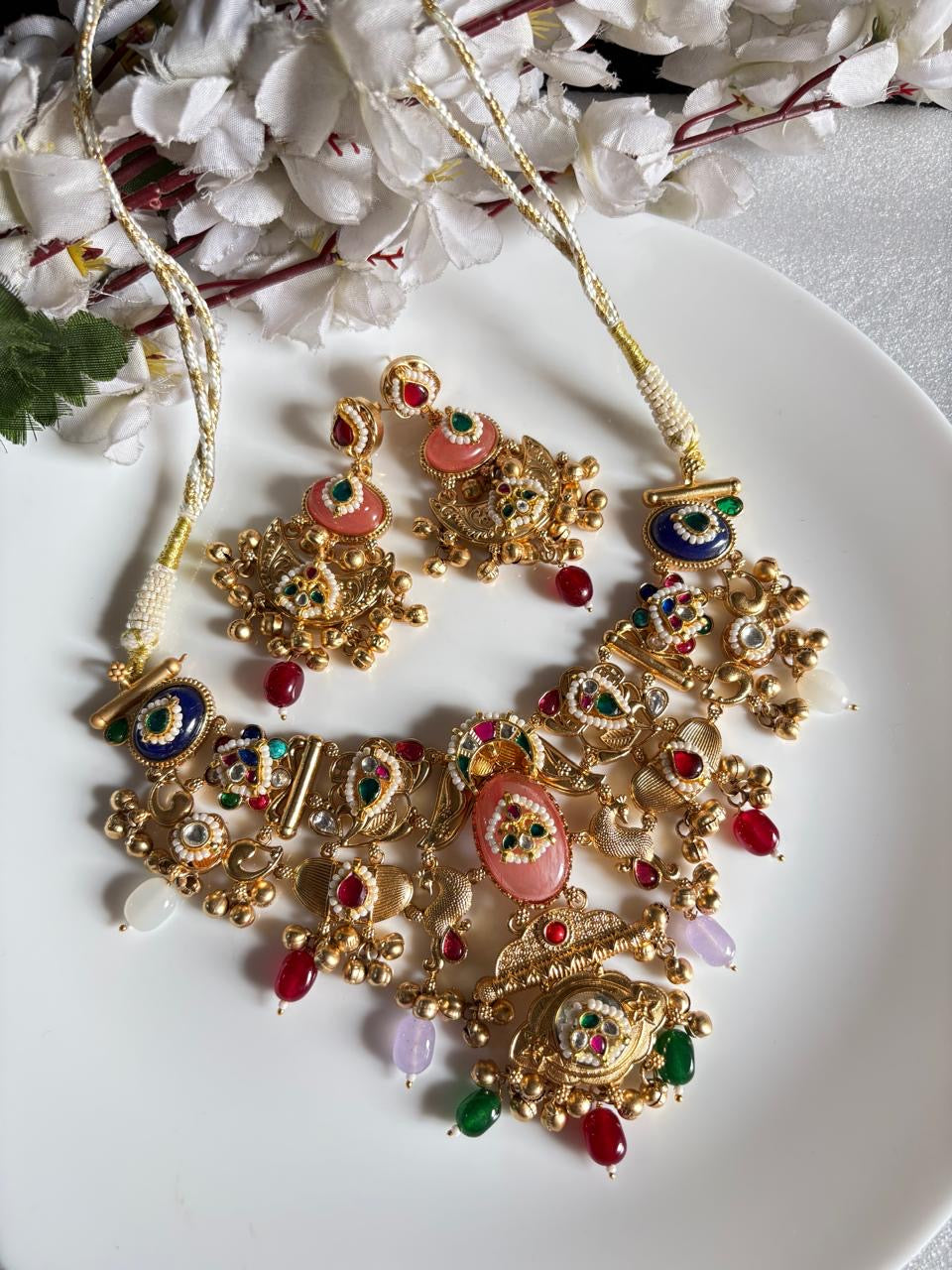 Royal Meenakari Kundan Statement Necklace