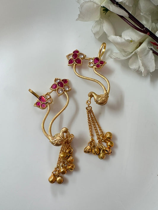 Graceful Ghungroo Chain Earrings