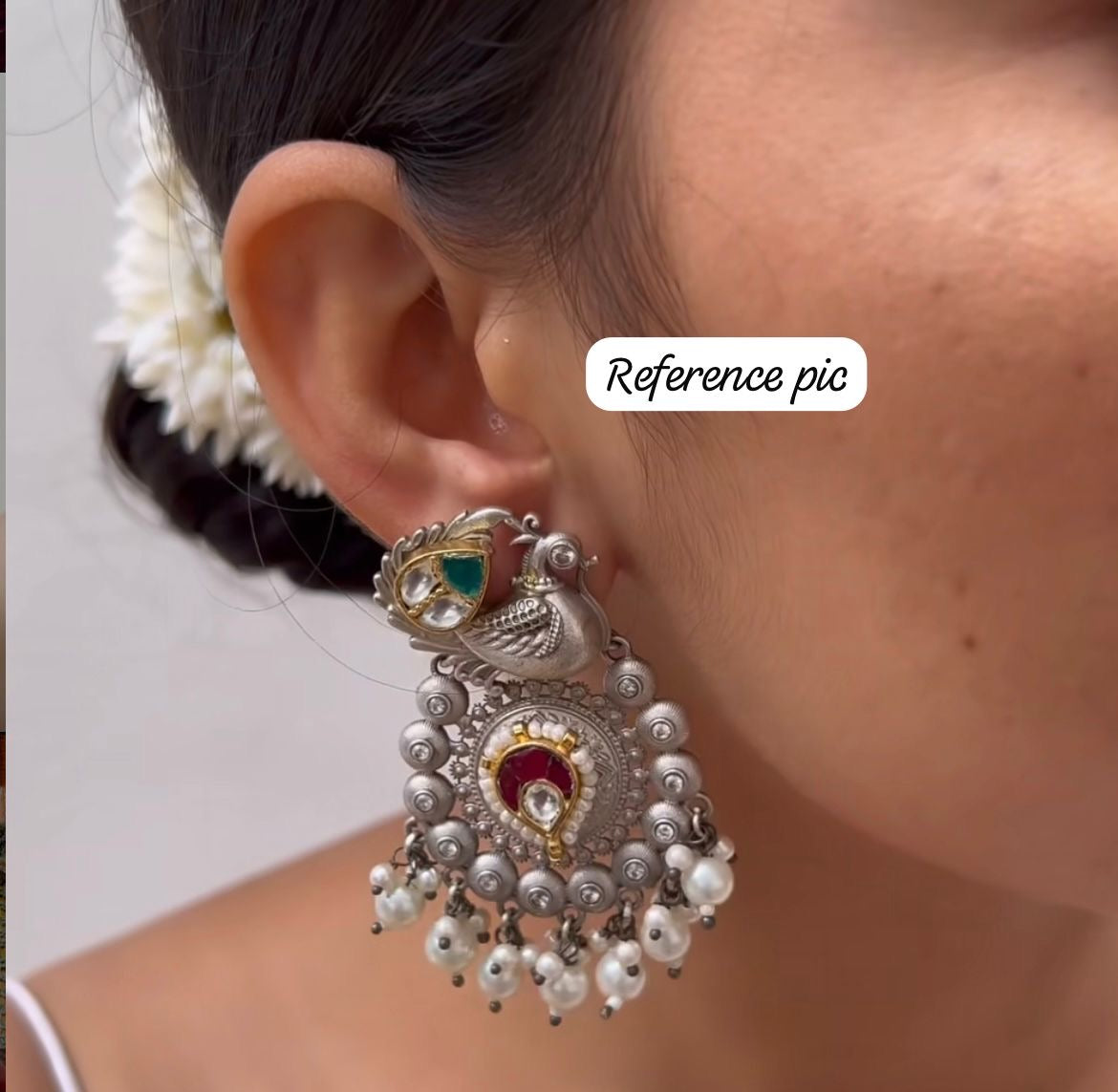 Royal Mor Kundan Pearl Earrings
