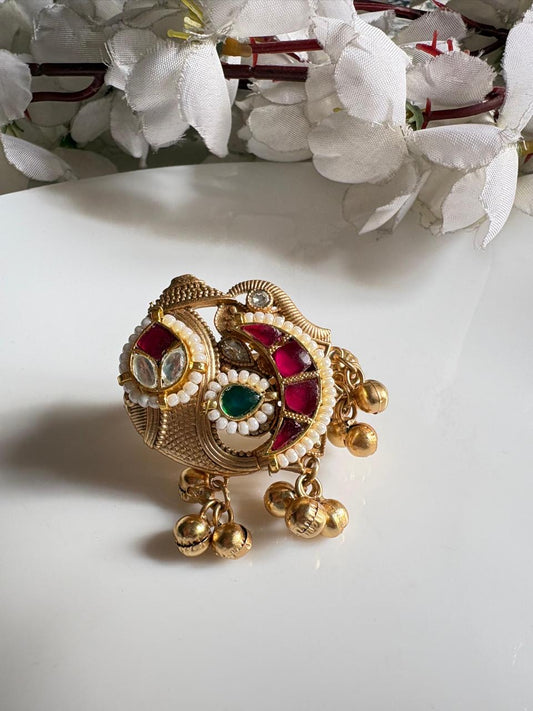 Royal Kundan Fusion Hand Ring