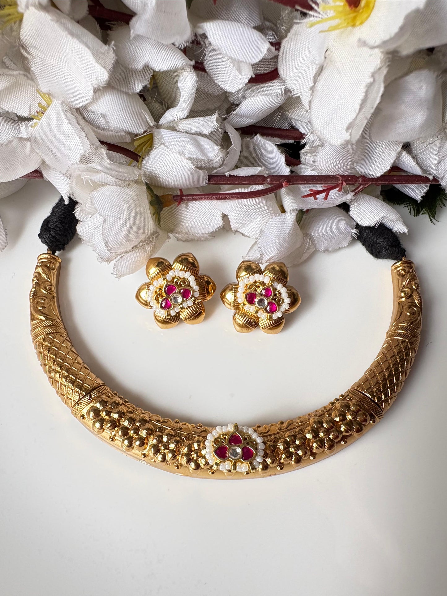 Traditional Temple Bloom Necklace